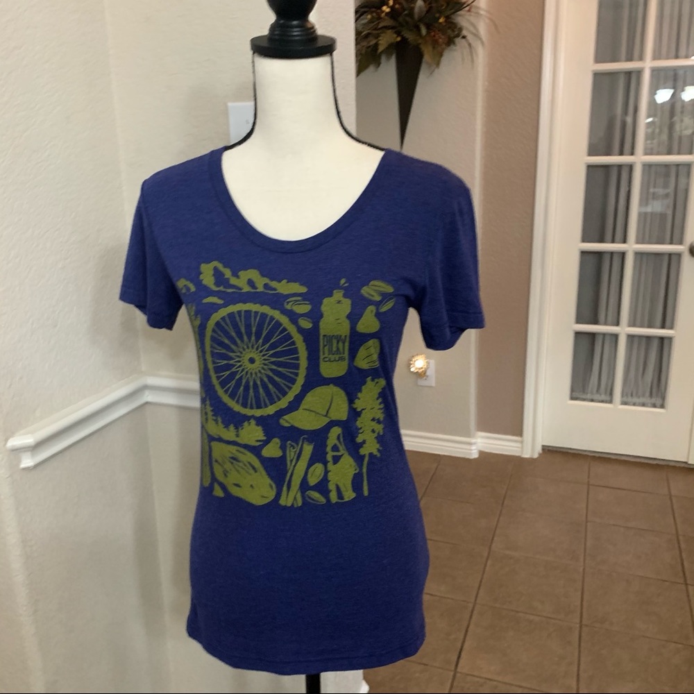 American Apparel blue graphic t-shirt Size L